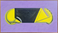 Nikola Koydl "Žuto crni objekt" ulje na platnu 50x90cm; iz 2000 godine
