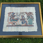 Papirus, egipatski motivi, 2 komada