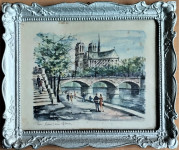 Pariz - grafika akvarel