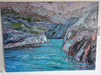 Pejzaž, Ulje na platnu, Vladimir Vrljić Ankin