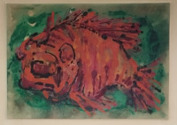 Petar Duić - škarpina - ulje na kartonu iz 1965.