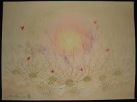 PETAR GRGEC – Coprnice (vještice), akvarel iz 1985. - naiva