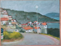 pogled na more - ulje na kartonu