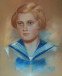 Portret djevojčice ... Pastel iz 1936.g. nepoznatog autora