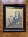 Umjetnička slika - Portret dvije žene, pastel