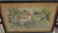 Potpisani crtež iz 1930-ih, stari mlin