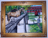 Prijatelji -2007.ulje na platnu 90x120cm , Nina Lovrić - Sinj