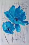 prodajem sliku "Zapisi o plavim makovima",60x40,uljane boje na platnu