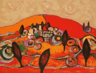 PULITIKA, Đuro, "Dalmatinski krajolik", serigrafija 31x35 cm