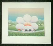 RABUZIN, Ivan, "Malo selo", seriografija, 45x52cm