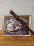 reljefna slika sa baseball palicom