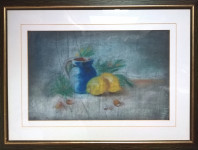 RIJETKO,IVKA OREŠKOVIĆ,AK.SL.,PASTEL,OKO 1920 G.,68/52 CM