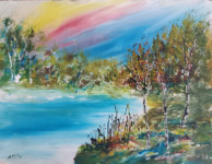 Rogač  Željko - akril / ulje na kartonu