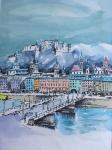 Salzburg - Akvarel 30x20cm