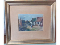 na selu - ulje na kartonu