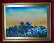 Sinjski Stari grad 2008. ulje na platnu , 90 x 120 cm - Nina Lovrić