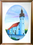 Slavko Dukić "Preloška crkva" ulje na platnu 70x50cm 2008.g.