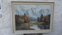 Slika Alpski pejzaž 70X50 cm.slikara E.Groger