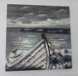 ČAMAC I MORE SLIKA  80X80 cm - NOVO