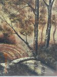 Slika Most u Šumi --ulje na platnu vel--51x41 cm
