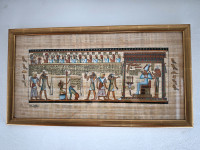 Slika na papirusu s motivima starog Egipta