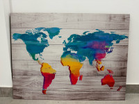 Slika svijet kontinenti drvo drvena
