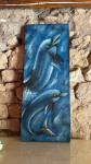 Slika tempera delfini