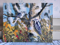 Slikanje po brojevima – djetlići na brezi