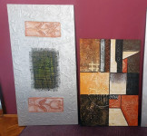 SLIKE NA PLATNU / 120 x 60 cm i 90 x 60 cm / 3D RELJEF (2 kom, Zagreb)