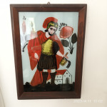 Stara slika ulje na staklu Sv. Florijan