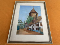Stara ulica - Pastel 1939