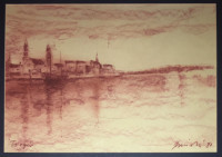 STEVO BINIČKI ? - 2 crteža - Trogir i Zadar