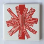 ŠUTEJ - keramička pločica crvena, rijetko, 15 x 15 cm
