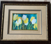 tulipani - ulje na kartonu