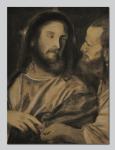 Ugljen na papiru - Isus Krist - sveta slika Isusa Krista - umjetnost