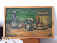 Ulje na platnu - Motiv iz konobe