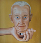 ulje na platnu "Sebedarje" - portret patera Antuna Cveka