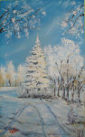Ulje na platnu-Zimski pejzaž