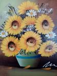 Umjetnička slika Cvijeće suncokreti