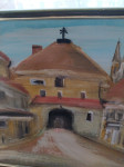 Umjetnička slika, Ivan Grgurević, "Kamenita vrata", ulje na kartonu