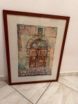Umjetnička slika ‘Lovranska vrata’ batik na rižinom papiru 75x95 2005g