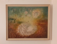 Umjetnička slika "Morsko dno" - Boris Roca - ulje na šperploči- reljef