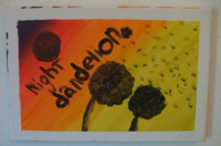 umjetnička slika - "Night Dandelion"