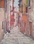 Umjetnička slika Rovinj - ulica Grisia