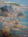 Umjetnička slika Stijene i more
