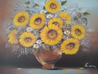 Umjetnička slika Suncokreti u vazi