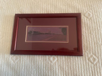 Umjetnicka slika, tehnika pastele, motiv: most na Dravi