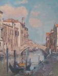 Umjetnička slika Venecija kanal 2