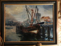 USIDRENI BROD - ULJE NA PLATNU - M.VONCK - 72,0 x 57,5 CM