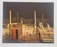Vasilije Jordan "Ruine" svilotisak serigrafija 50x60cm;.